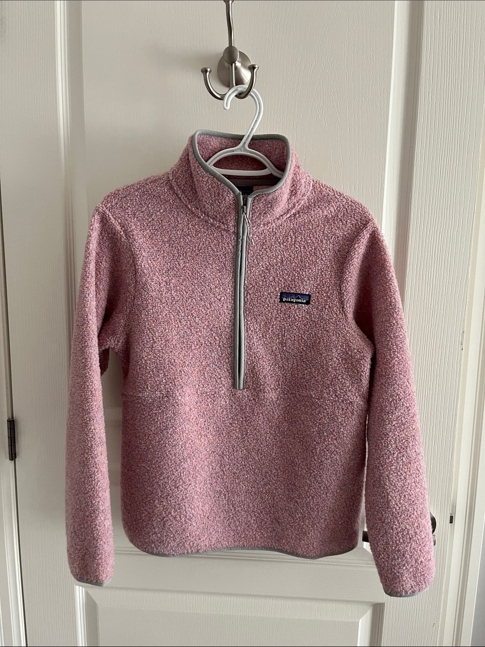 Patagonia Pink Quarter-Zip Retro Pile Fleece